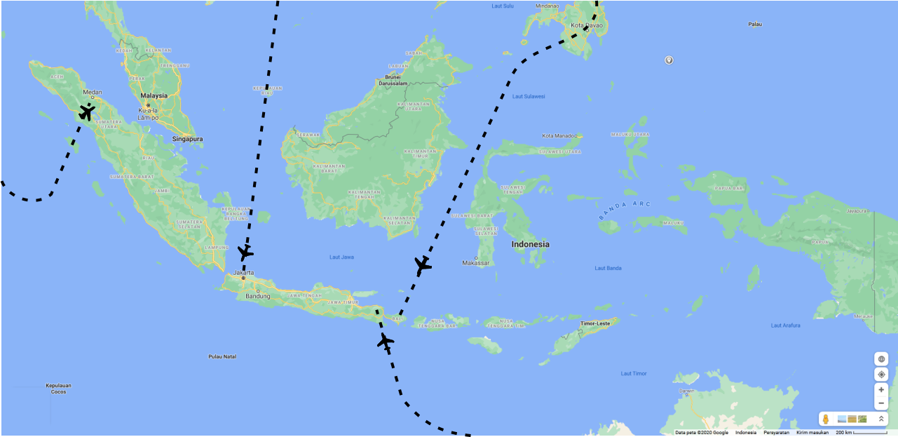 To Indonesia by air